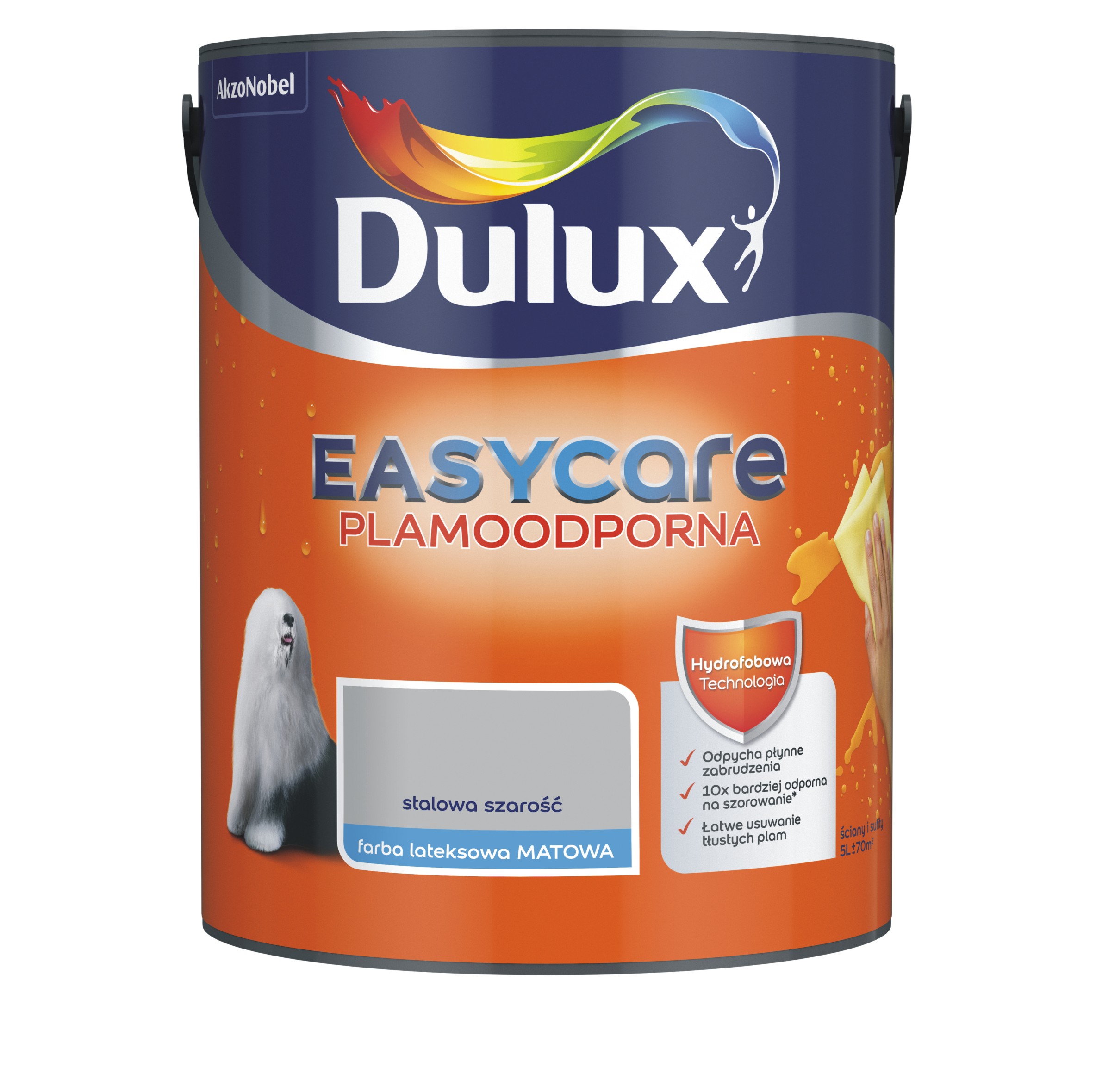 Farba Dulux EasyCare stalowa szarość 5l