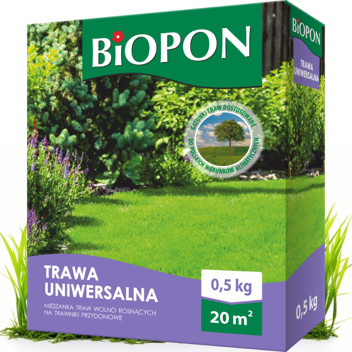 NASIONA TRAWA UNIWERSALNA 0,5KG Biopon