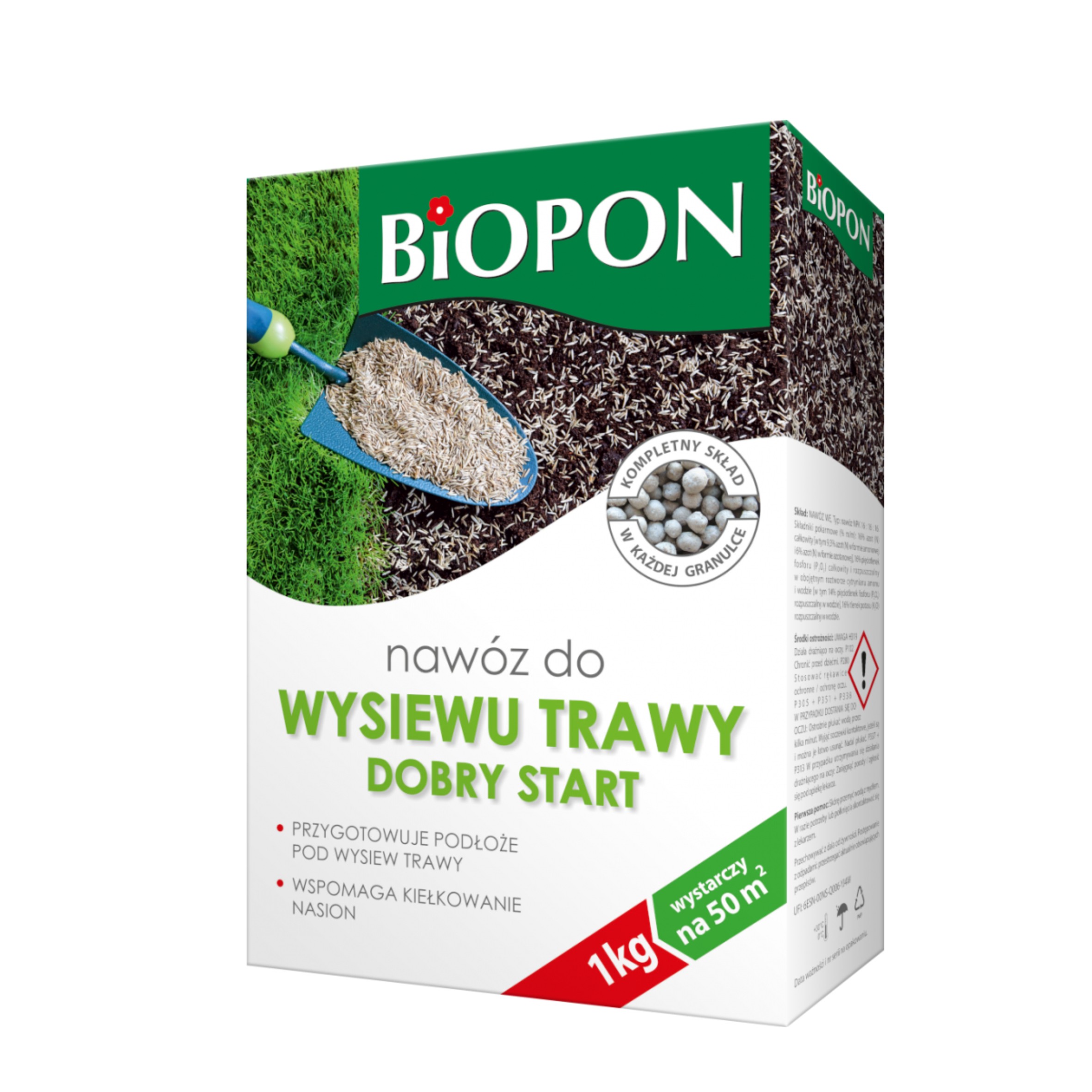 NAWÓZ DO WYSIEWU TRAWY DOBRY START 1kg Biopon