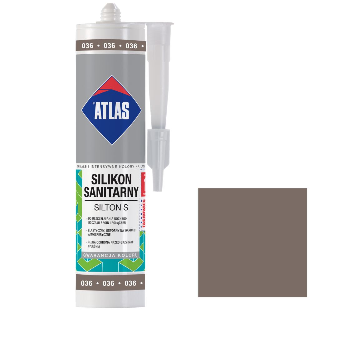 ATLAS SILIKON SILTON S 036 280ML Ciemnoszary