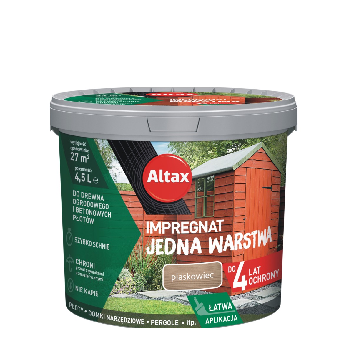 ALTAX IMPREGNAT JEDNA WARSTWA drewno/beton PIASKOWIEC 4,5L