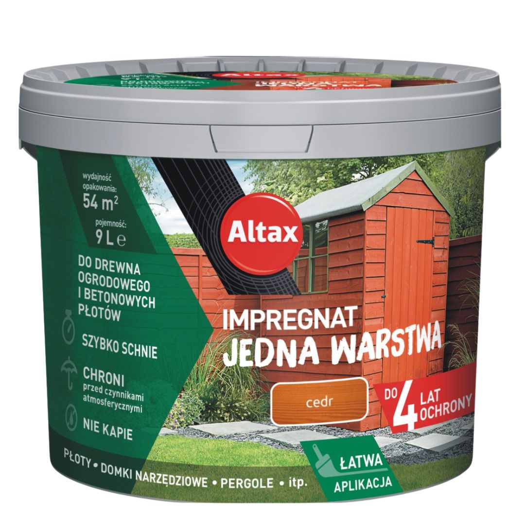 ALTAX IMPREGNAT JEDNA WARSTWA drewno/beton CEDR 9L