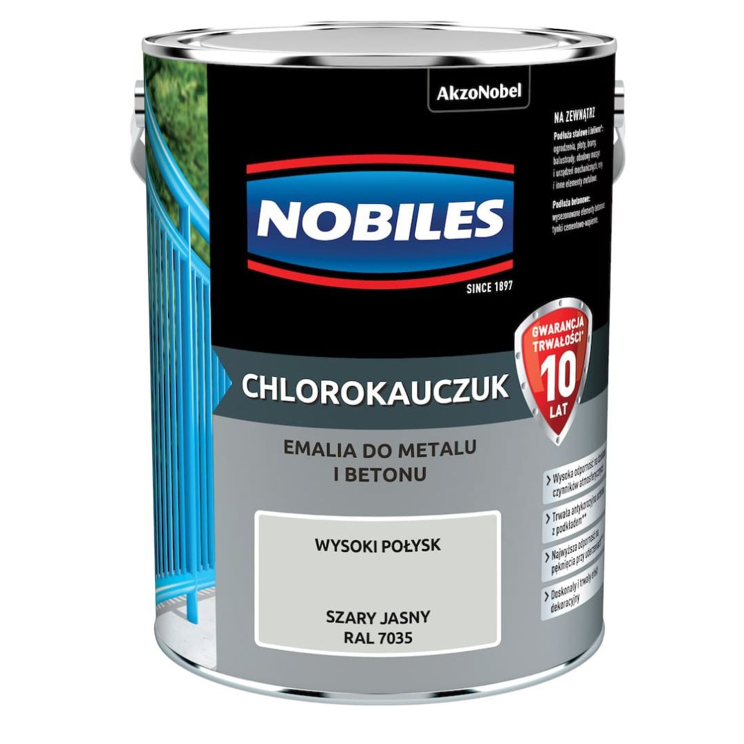 NOBILES CHLOROKAUCZUK SZARY JASNY RAL 7035 5L Nobiles