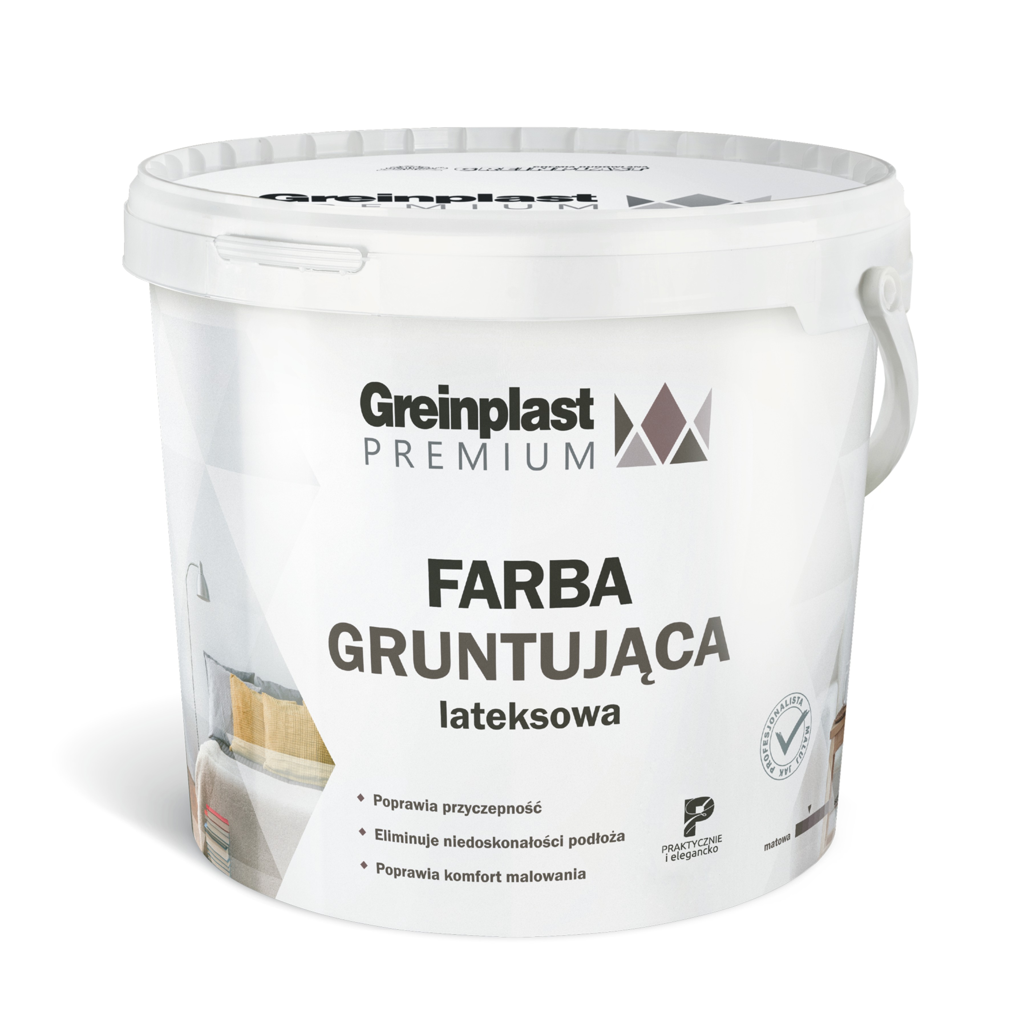  Farba gruntująca LATEKS PREMIUM BIAŁA 10L Greinplast