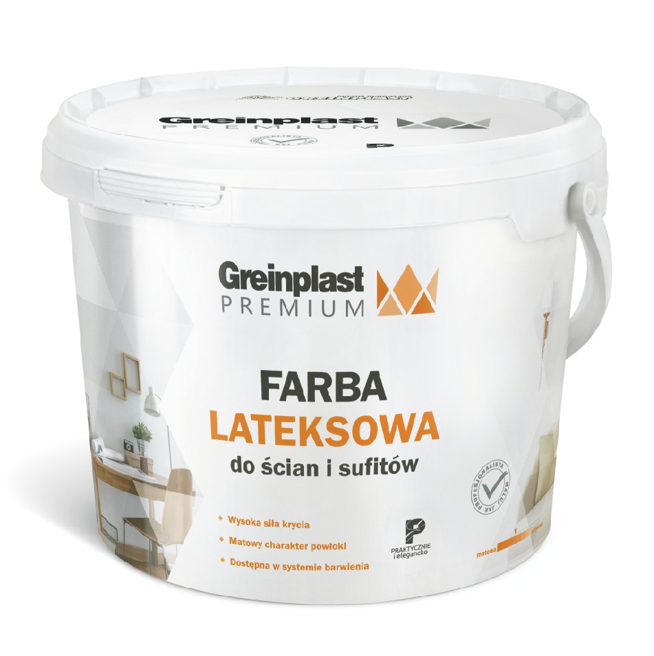 FARBA LATEKSOWA PREMIUM BIAŁA 10L Greinplast