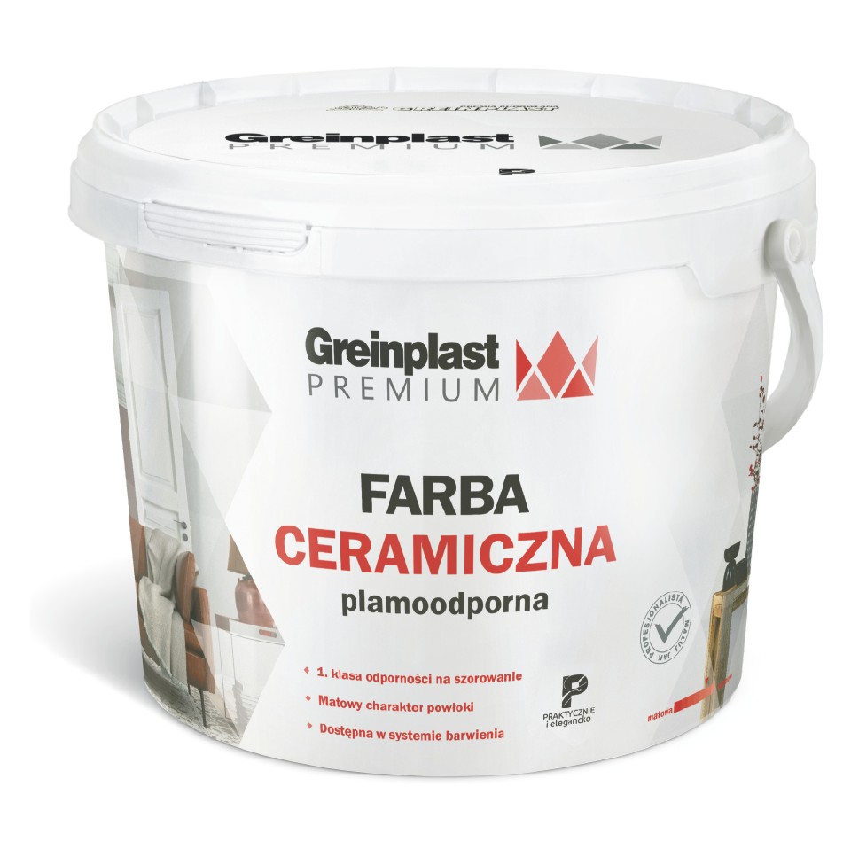 FARBA CERAMICZNA PREMIUM BIAŁA 10L Greinplast