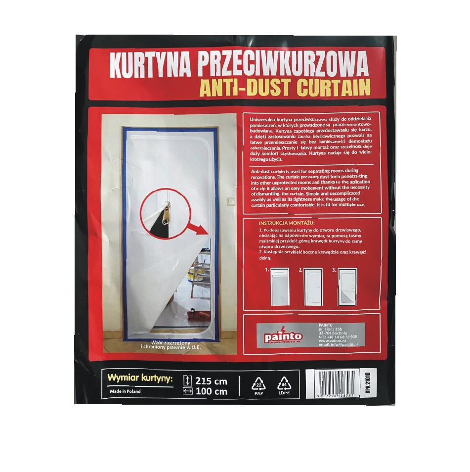 KURTYNA PRZECIW KURZOWA 210CMX100CM